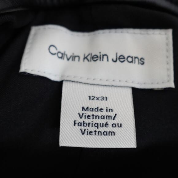 Calvin Klein Jeans Faux Leather 90s Pants Black Beauty - 12 - Picture 3 of 10